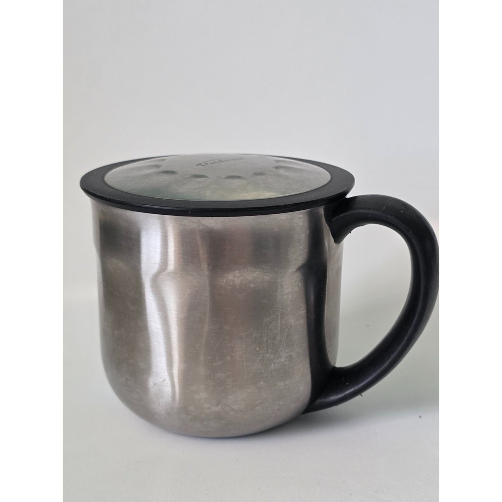 Trudeau Stainless Steel Silver Desk‎ Mug Coffee Tea Desk Cup with Lid